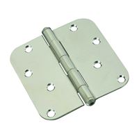 National Hardware N830-270 Door Hinge, Stainless Steel, Zinc, Non-Rising, Removable Pin, Full-Mortise Mounting, 55 lb 
