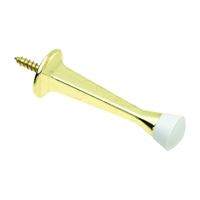 National Hardware N830-136 Door Stop, 3 in Projection, Zinc, Polished Brass 