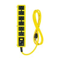 CCI 5139N Power Outlet Strip, 6 ft L Cable, 6 -Socket, 15 A, 125 V, Yellow