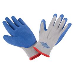 Diamondback GV-SHOWA/L Gripper Work Gloves, Men & Women, 10 in L, Knit Liner Cuff, Rubber Latex Coating, Grey & Blue 