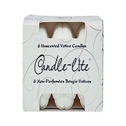 CANDLE-LITE 1601595 Votive Food Warmer Candle, White Candle, 10 hr Burning 12 Pack 