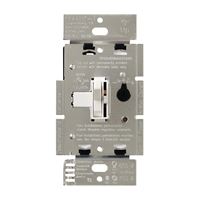 Lutron Ariadni TGCL-153PH-WH Dimmer, 1.25 A, 120 V, 150 W, CFL, Halogen, Incandescent, LED Lamp, 3-Way, White 