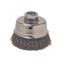 Weiler 36061 Wire Cup Brush, 5 in Dia, 5/8-11 Arbor/Shank, Carbon Steel Bristle 