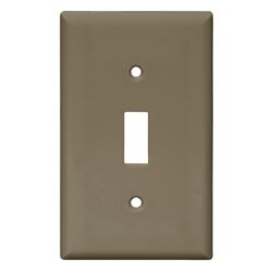 Eaton Wiring Devices 5134B-BOX Wallplate, 4-1/2 in L, 2-3/4 in W, 1 -Gang, Nylon, Brown, High-Gloss 15 Pack 