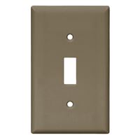 Eaton Wiring Devices 5134B-BOX Wallplate, 4-1/2 in L, 2-3/4 in W, 1 -Gang, Nylon, Brown, High-Gloss 15 Pack
