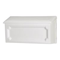 Gibraltar Mailboxes Windsor Series WMH00W04 Mailbox, 288.6 cu-in Capacity, Polypropylene, White, 15-1/2 in W, 4.7 in D 