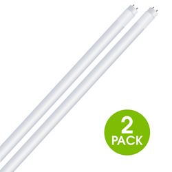 Feit Electric T848/830/LEDG2/2 LED Bulb, Linear, T8 Lamp, 32 W Equivalent, G13 Lamp Base, Frosted, Warm White Light 5 Pack 