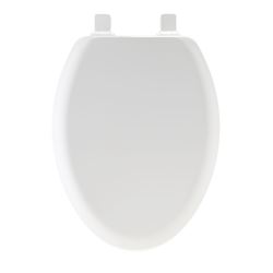 Mayfair 141EC-000 Toilet Seat, Elongated, Wood, White, Twist Hinge 