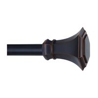 Kenney KN80107 Curtain Rod, 3/4 in Dia, 66 to 120 in L, Black Copper 