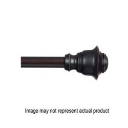 Kenney Fast Fit KN75242 Curtain Rod, 5/8 in Dia, 36 to 66 in L, Steel, Weathered Brown 