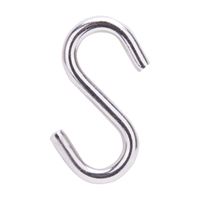 ProSource LR380 S-Hook, 158 lb Working Load, 19/64 in Dia Wire, Stainless Steel, Stainless Steel 10 Pack 