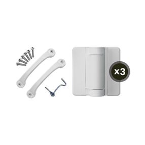 SCREEN TIGHT SDHWT Hardware Kit, Poly, White, For: Wood Screen Doors