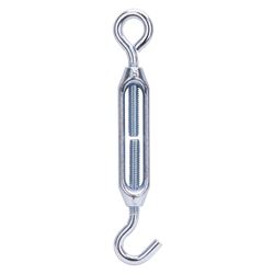 ProSource LR338 Turnbuckle, 3/8 in Thread, Hook, Eye, 11 in L Take-Up, Aluminum, Pack of 10 