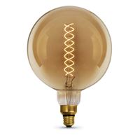 Feit Electric G63/S/820/LED LED Light Bulb, Globe, Spiral Filament, G63 Lamp, 60 W Equivalent, E26 Lamp Base, Dimmable, Pack of 3