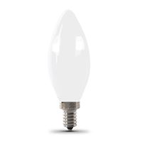 Feit Electric BPCTF40950CAFIL/2 LED Light Bulb, Decorative, 40 W Equivalent, Candelabra Lamp Base, Dimmable, Frosted, Pack of 6 
