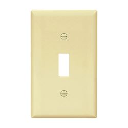 Eaton Wiring Devices BP5134V Wallplate, 4-1/2 in L, 2-3/4 in W, 1 -Gang, Nylon, Ivory, High-Gloss 5 Pack 