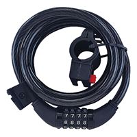 ProSource HD-PWR723-3L Cable Lock, 3/8 in Dia Shackle, Steel Body, Black, 1-1/2 in W Body 
