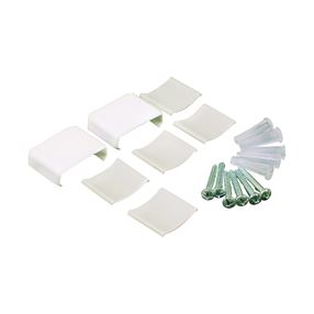 Wiremold NMW910 Raceway Accessory Pack, Metallic, Plastic, White, For: NM1 Wire Channels