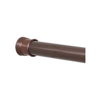 Zenna Home 506RB/505RB Shower Curtain Rod, 42 to 72 in L Adjustable, 1 in Dia Rod, Plastic/Steel, Oil-Rubbed Bronze 