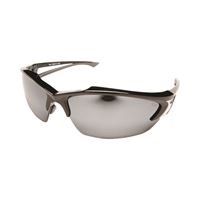 Edge SDK117 Safety Glasses, Unisex, Polycarbonate Lens, Half Wraparound Frame, Nylon Frame, Black Frame 
