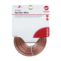 Zenith AS110018C Speaker Wire, 18 AWG Wire, PVC Sheath, Clear Sheath 