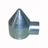 Stephens Pipe & Steel HD42041RP Bullet Cap, 1-Way, Aluminum, For: 1-3/8 in Top Rail and 2-1/2 in Line Post