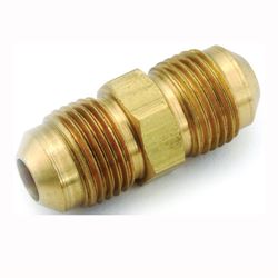 Anderson Metals 754042-05 Tube Union, 5/16 in, Flare, Brass 