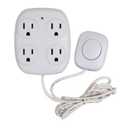 PowerZone ORFSTAP Power Tap, 4 -Outlet, White 