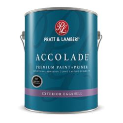 Pratt & Lambert Accolade Z4500 0000Z4580-16 Exterior Premium Paint and Primer, Eggshell, Bright White, 1 gal 4 Pack 
