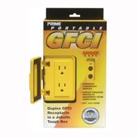 Prime GF200806 Straight Plug Junction Box, 125 V, 15 A, Yellow 