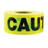 CH Hanson 16000 Barricade Safety Tape, 1000 ft L, 3 in W, Black/Yellow