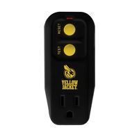 CCI 2762 GFCI Surge Protector, 120 V, 15 A, 1 -Outlet, Black/Yellow 
