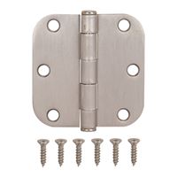 ProSource LR-702-PS Door Hinge, Steel, Satin Nickel, Loose Pin, 180 deg Range of Motion, Screw Mounting 