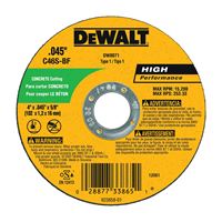 DeWALT DW8071 Cutting Wheel, 4 in Dia, 0.045 in Thick, 5/8 in Arbor, Medium, Silicone Carbide Abrasive 25 Pack