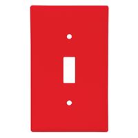 Eaton Wiring Devices 5134RD-BOX Wallplate, 4-1/2 in L, 2-3/4 in W, 1 -Gang, Nylon, Red, High-Gloss 15 Pack