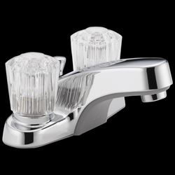 Peerless P245LF Bathroom Faucet, 1.2 gpm, 2-Faucet Handle, Metal, Chrome Plated, Knob Handle, Standard Spout 