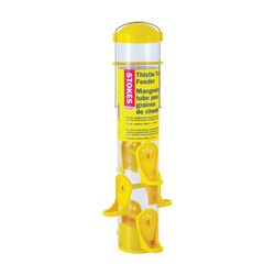 Stokes Select 38224 Thistle Bird Feeder, 15 in H, 1.1 qt, Plastic, Clear Yellow, Hanging Mounting 