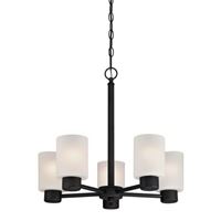 Westinghouse Sylvester Series 63538 Indoor Chandelier, 300 W, 5-Lamp, Incandescent Lamp, Oil-Rubbed Bronze Fixture 