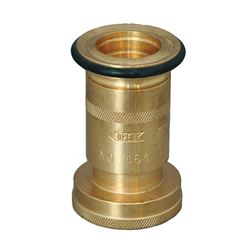 Abbott Rubber JAHN-150-NST Hose Nozzle, 1-1/2 in, NST, Thermoplastic Rubber, Brass 