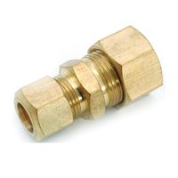 Anderson Metals 750082-1006 Tube Reducing Union, 5/8 x 3/8 in, Compression, Brass, Pack of 5 