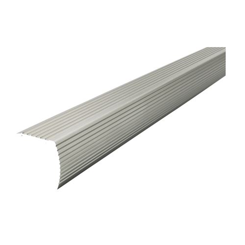 M-D BUILDING PRODUCTS 43376 Fluted Stair Edging, 72 in L, Aluminum, Silver