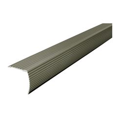 M-D 43377 Fluted Stair Edging, 72 in L, Satin Nickel 