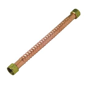 BrassCraft Copper-Flex Series WB00-15N Water Heater Connector, 3/4 in, FIP, Copper, 15 in L