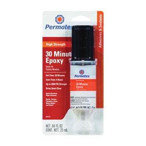 Permatex 84107 Epoxy, Amber, Liquid, 0.84 oz Syringe