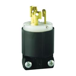 Eaton Wiring Devices CWL515P Electrical Plug, 2 -Pole, 15 A, 125/250 V, NEMA: NEMA L5-15, Black/White 