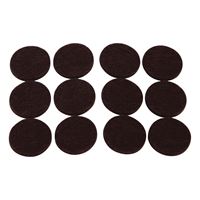 ProSource FE-50220-PS Furniture Pad, Felt Cloth, Brown, 7/8 in Dia, 5/64 in Thick, Round 