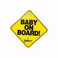 Safety 1st 48918 Safety Sign, Yellow Background, 7-1/2 in L x 5-1/2 in W Dimensions, Pack of 6 