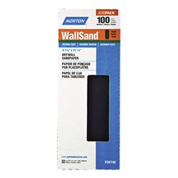 Norton 04746 Sandpaper, 11-1/4 in L, 4-3/16 in W, P100 Grit, Medium, Silicone Carbide Abrasive 