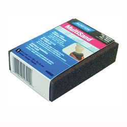 Norton MultiSand 49502 Sanding Sponge, 4 in L, 2-3/4 in W, 80, 150 Grit, Fine, Medium, Aluminum Oxide/Nylon Abrasive 