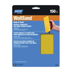 NORTON 68102 Corner Sandpaper, 8 in L, 7 in W, P150 Grit, Fine, Aluminum Oxide Abrasive 